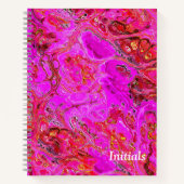 Magenta Marble Swirl Personalisiertes Notebook Notizblock (Vorderseite)