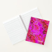 Magenta Marble Swirl Personalisiertes Notebook Notizblock (Innenseite)