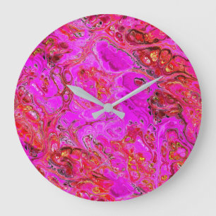 Magenta-Marmor-Schwengel-Uhr Große Wanduhr