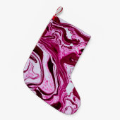 Magenta-Marmorstruktur Kleiner Weihnachtsstrumpf (Vorderansicht (hängend))