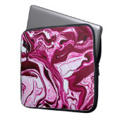 Magenta-Marmorstruktur Laptopschutzhülle (Vorderseite Links)