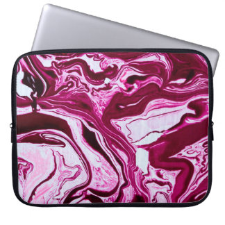 Magenta-Marmorstruktur Laptopschutzhülle