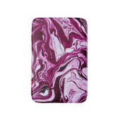 Magenta Marmortextur: Abstrakte Fluid Art Badematte (Vorderseite Vertikal)