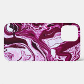 Magenta Marmortextur: Abstrakte Fluid Art Case-Mate iPhone Hülle (Rückseite (Horizontal))