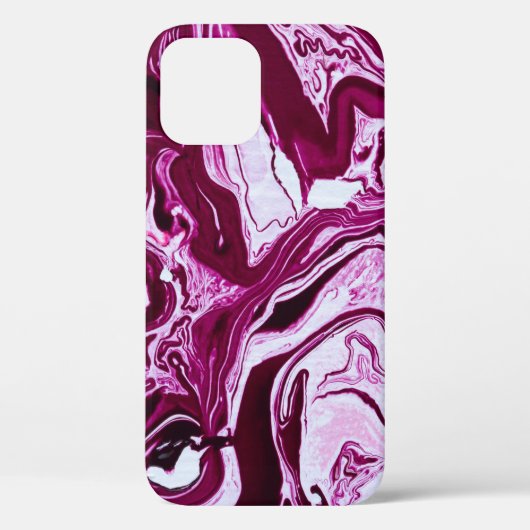 Magenta Marmortextur: Abstrakte Fluid Art Case-Mate iPhone Hülle (Rückseite)