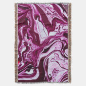 Magenta Marmortextur: Abstrakte Fluid Art Decke (Vorderseite Vertikal)