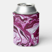Magenta Marmortextur: Abstrakte Fluid Art Dosenkühler (Kanne Rückseite)