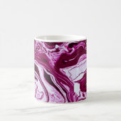 Magenta Marmortextur: Abstrakte Fluid Art Kaffeetasse (Mittel)
