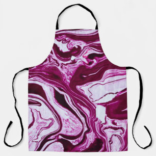 Magenta Marmortextur: Abstrakte Fluid Art Schürze