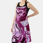 Magenta Marmortextur: Abstrakte Fluid Art Schürze (InSitu)