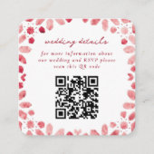 Magenta marokkanische Tiles QR Code Wedding Begleitkarte (Vorderseite)