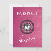 Magenta Mexico Passport Save the Date (Vorderseite)