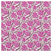 Magenta Mid Century Modern Floral Pattern Stoff (Muster)