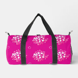 Magenta Minimal Dot Pattern Design Duffle Bag