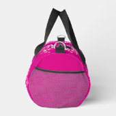 Magenta Minimal Dot Pattern Design Duffle Bag (Rechts)