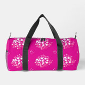 Magenta Minimal Dot Pattern Design Duffle Bag (Rückseite)