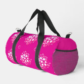 Magenta Minimal Dot Pattern Design Duffle Bag (Rechte Ecke)