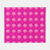 Magenta Minimal Dot Pattern Design Fleecedecke (Vorderseite (Horizontal))
