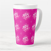 Magenta Minimal Dot Pattern Design Milchtasse (Rechte Ecke)