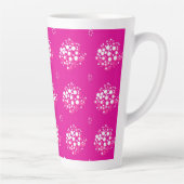 Magenta Minimal Dot Pattern Design Milchtasse (Rechts)