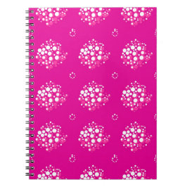 Magenta Minimal Dot Pattern Design Notizblock