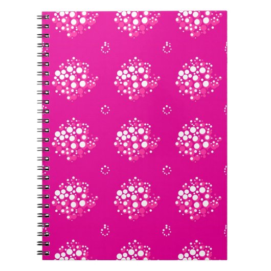 Magenta Minimal Dot Pattern Design Notizblock (Vorderseite)