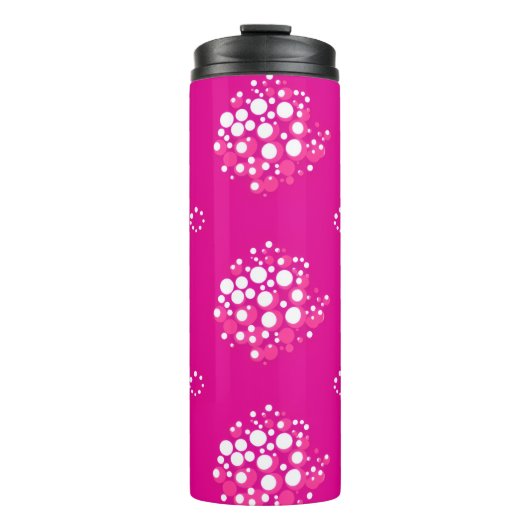 Magenta Minimal Dot Pattern Design Thermosbecher (Vorderseite)