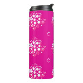 Magenta Minimal Dot Pattern Design Thermosbecher (Nach links gedreht)