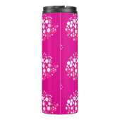 Magenta Minimal Dot Pattern Design Thermosbecher (Rückseite)