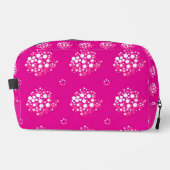 Magenta Minimal Dot Pattern Design Waschbeutel (Vorderseite)