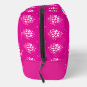 Magenta Minimal Dot Pattern Design Waschbeutel (Rechts)