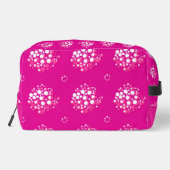 Magenta Minimal Dot Pattern Design Waschbeutel (Rückseite)