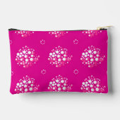 Magenta Minimal Dot Pattern Design Zubehörtasche (Rückseite)