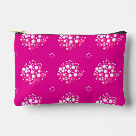 Magenta Minimal Dot Pattern Design Zubehörtasche