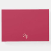 Magenta Minimalistische Hochzeit durch die Ewigkei Gästebuch (Rückseite)