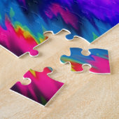 Magenta Mitternacht Psychedelisches Puzzle (Seite)