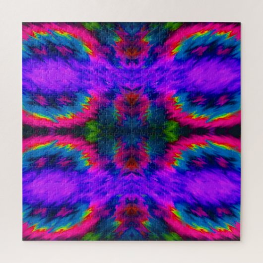 Magenta Mitternacht Psychedelisches Puzzle (Vertikal)