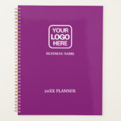 Magenta Modern Beruflich White Business Logo Planer (Vorderseite)