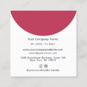 Magenta Modern Foto Arch Makeuty Industry Quadratische Visitenkarte (Rückseite)