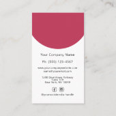 Magenta Modern Foto Arch Makeuty Industry Visitenkarte (Rückseite)