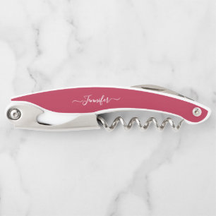 Magenta Monogram Beer Wine Corkschraube Flaschenet Kellnermesser