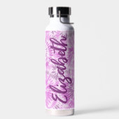 Magenta Monogram für benutzerdefinierte Retro-Gefä Trinkflasche (Links)