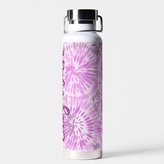 Magenta Monogram für benutzerdefinierte Retro-Gefä Trinkflasche (Rückseite)