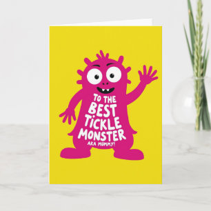 Magenta-Monster-Muttertagskarte Karte
