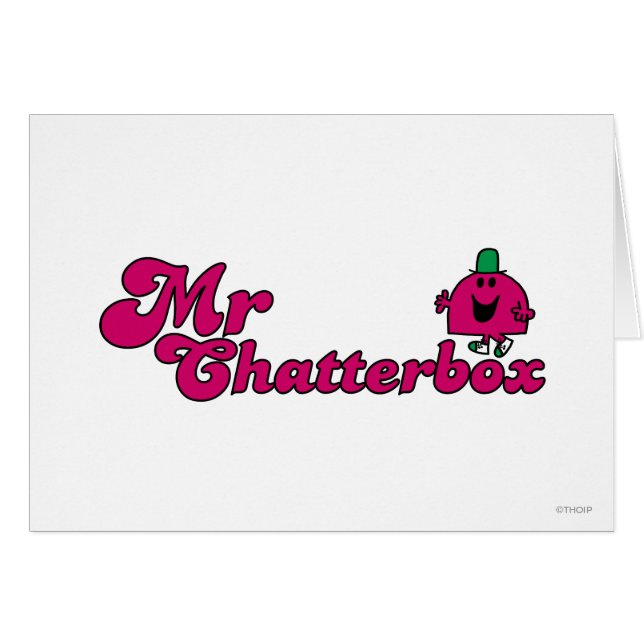 Magenta Mr. Chatterbox Logo (Vorderseite (Horizontal))