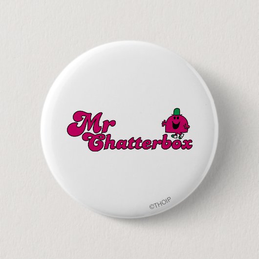 Magenta Mr. Chatterbox Logo Button (Vorderseite)