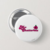 Magenta Mr. Chatterbox Logo Button (Vorne & Hinten)