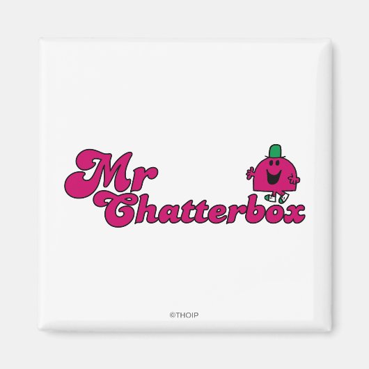 Magenta Mr. Chatterbox Logo Magnet (Vorne)