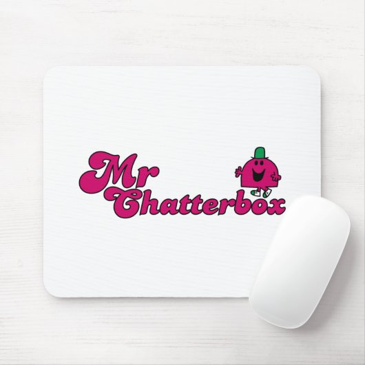 Magenta Mr. Chatterbox Logo Mousepad (Mit Mouse)