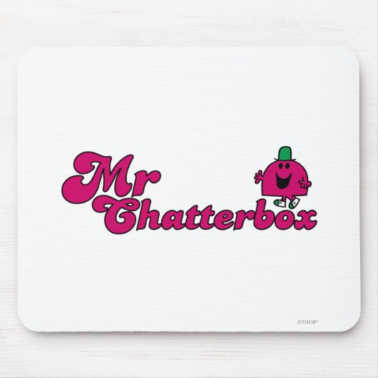 Magenta Mr. Chatterbox Logo Mousepad (Vorne)